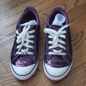 Purple Coach Barrett Sequins sneakers